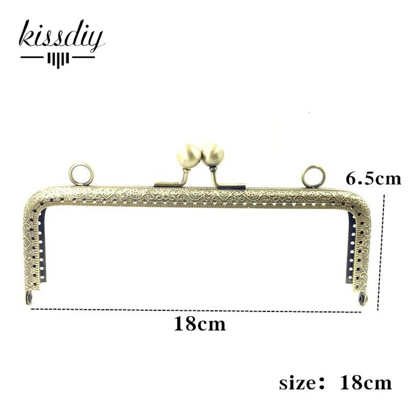 10PCS 65 75 85 105 125 15 18 20CM Square Metal Purse Frame for Bag DIY Handmade Kiss Lock Wedding clutch frame Accessory 250311