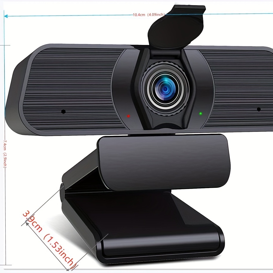 Professional USB Webcam with Integrated Microphone for Remote Collaboration - Ideal for Desktops and Laptops