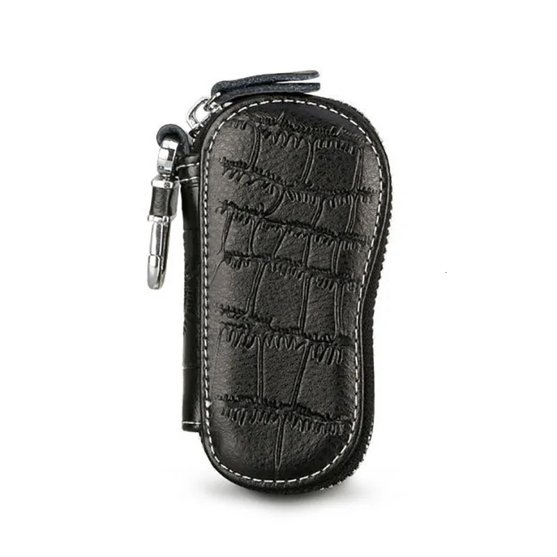 Genuine Leather Keychain Women Men Key Holder EDC Case Organizer Pouch Car Wallet Housekeeper Many Styles Card Bag 250311