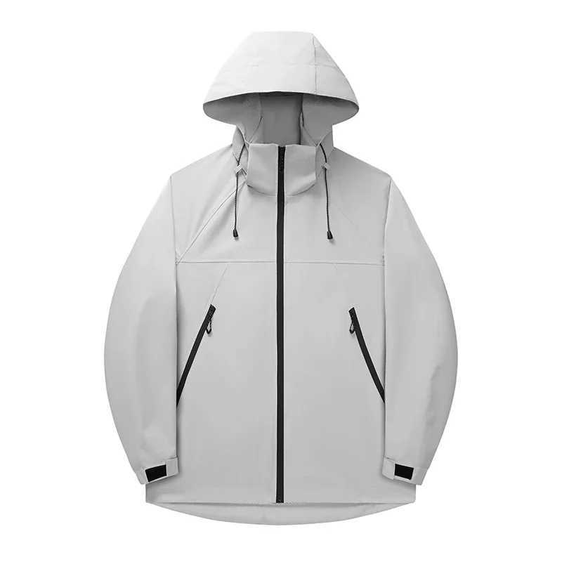 Purple Mens Long Sleeve Waterproof JacketFashion Casual Sweatshirt Green Yellow Black Coat2025 NewT250311