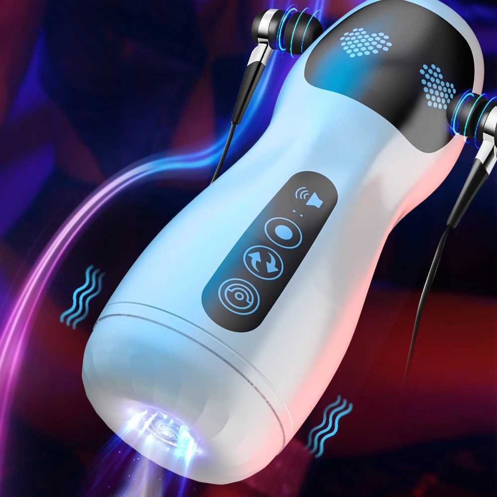 Automatic Male Masturbator Cup Sucking Vibration Blowjob Real Vagina Pocket Pussy Penis Oral Sex Machine Toys For Man Adults 18+ W250311