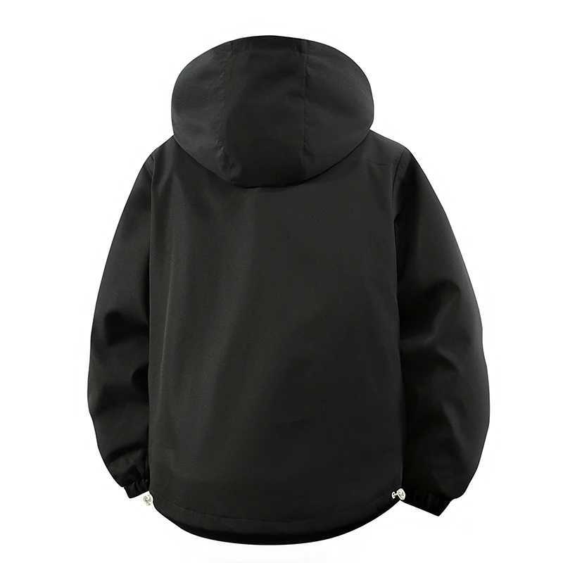CHRLCK Mens Jacket Hooded Coats Spring Autumn Loose Jackets Mens Casual Jacket Korean Fashion Outdoor Cargo Casual JacketsT250311