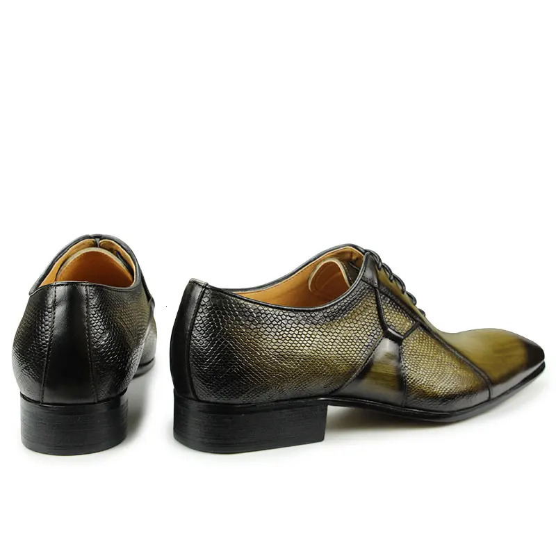 Mens Oxfords Leather Shoes for Male Office Formal Social Elegant Fashion Printing Shoe Match Suit Wedding Place High Quality 250310