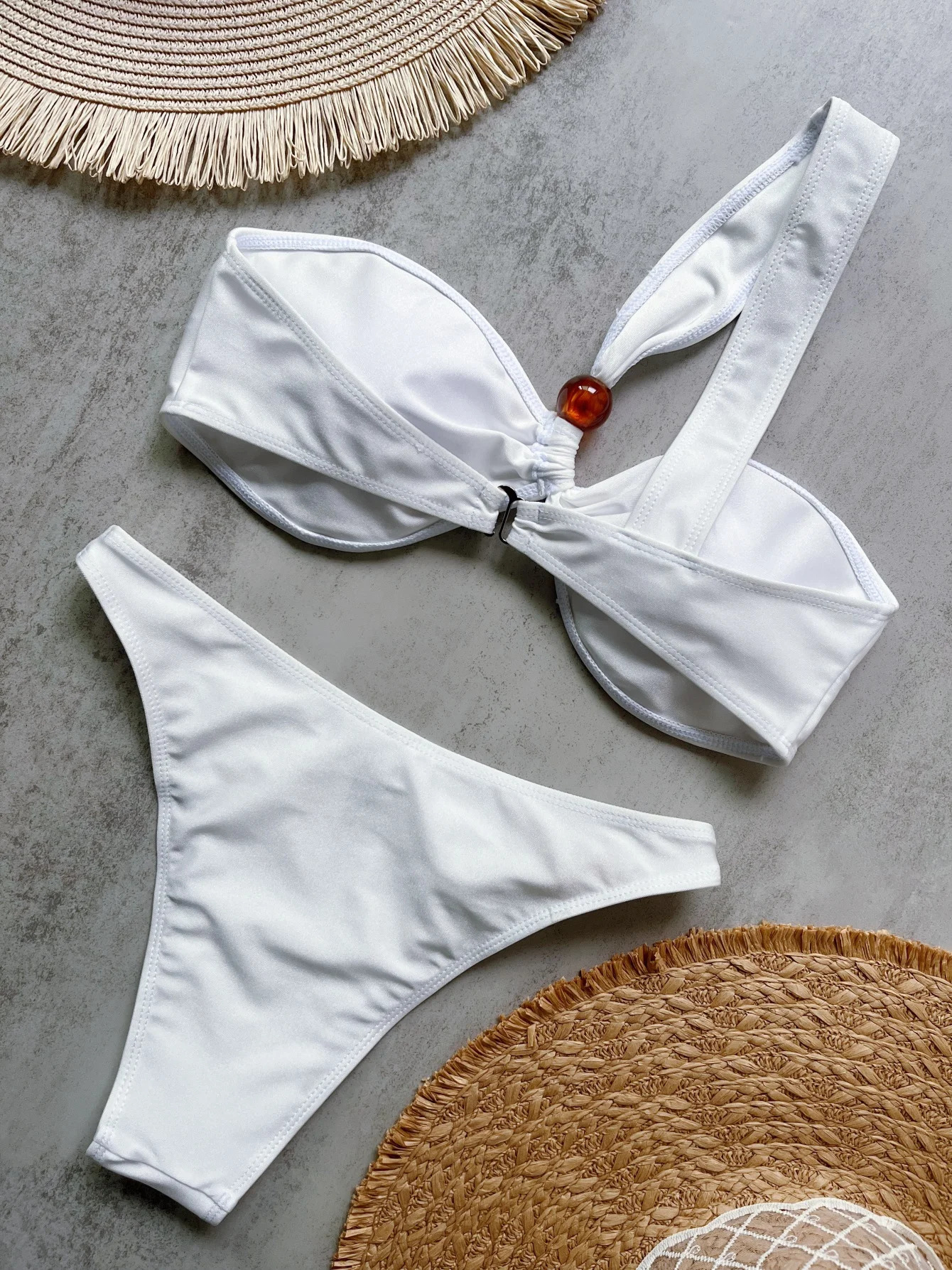 sexy bikini solid swimsuit womens push up beach Brazilian swimming pool 250310