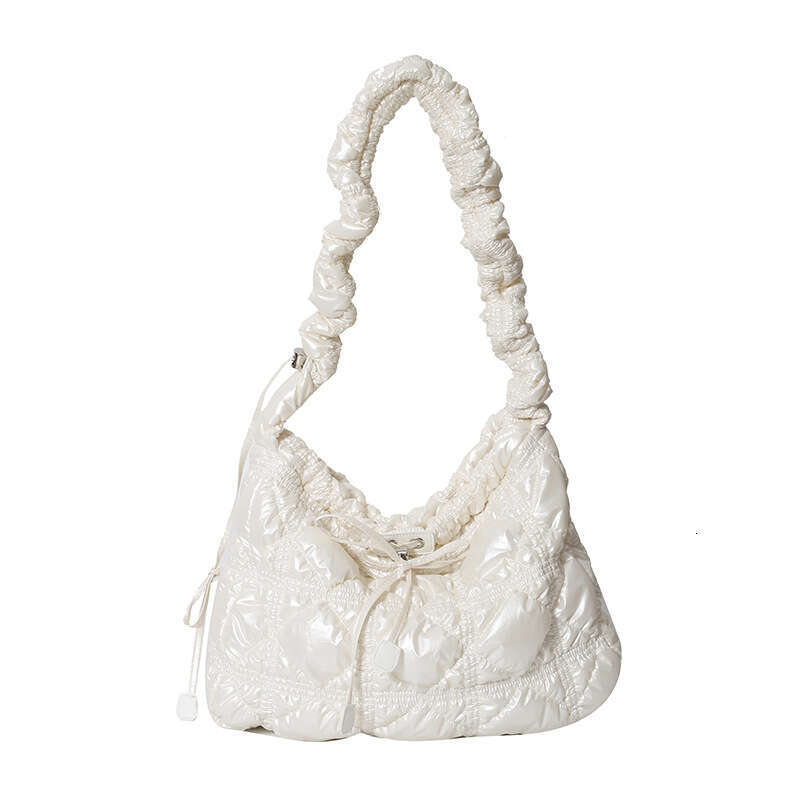 New Korean Drawstring Pleated Cloud With Fashionable Foam Down, Single Shoulder Crossbody, Hand-Held, Underarm Tote Bag B2