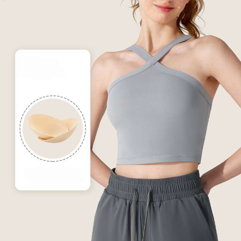 Sports Running Shockproof Yoga Beautiful Back Quick Drying Bra Vest Fitness Yoga Suit Hanging Neck Style Summer Bra Street Activity Crop Tops2