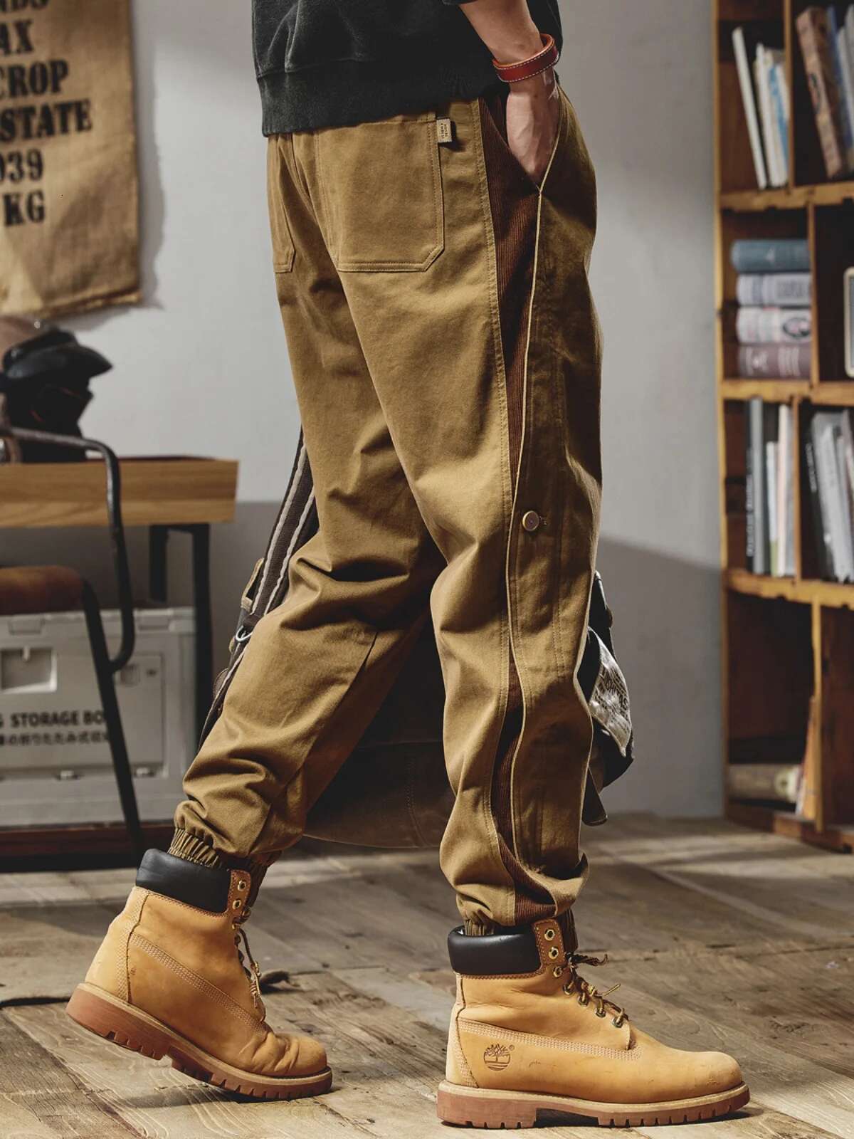 Fashion Designer Work Pants Men s Loose Leg Binding Casual Niche Personality Plankton Handsome Harem Pants Outdoor Loose Casual Pants 2025S New Style