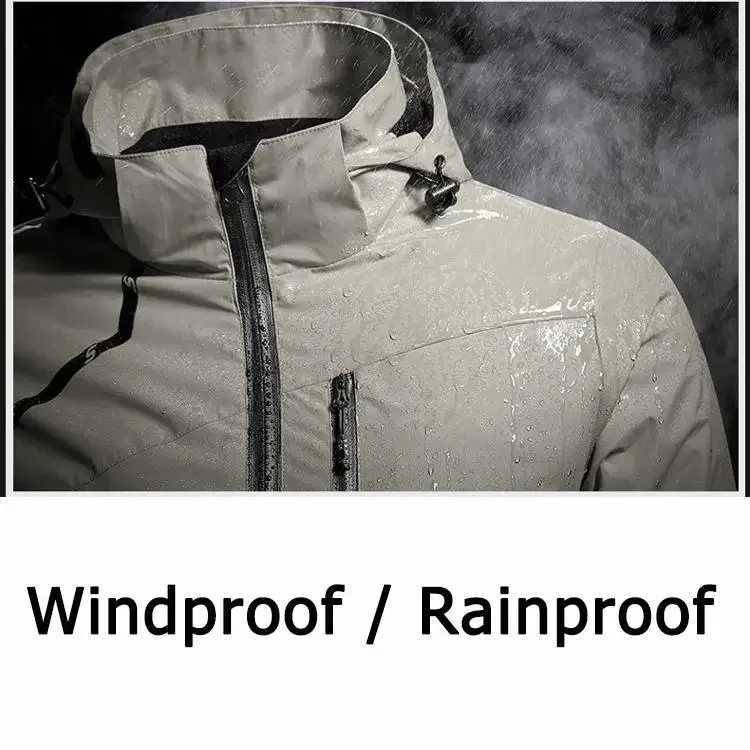 Windbreaker Men Outdoor Jacket Plus Size 5XL 6XL 7XL Windproof Rainproof Coat Big Size Men Clothing Abrigos Para Hombre InviernoT250311