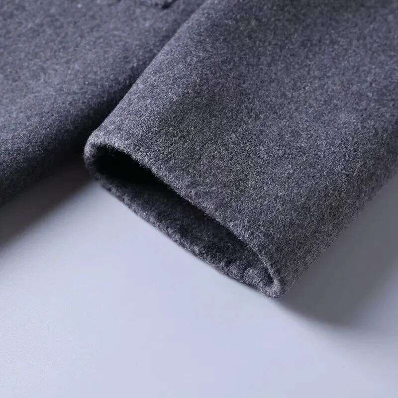 Spanish Single Casual Handmade Double-Sided Medium To Long Woolen Coat, Autumn And Winter Warm Men's Clothing