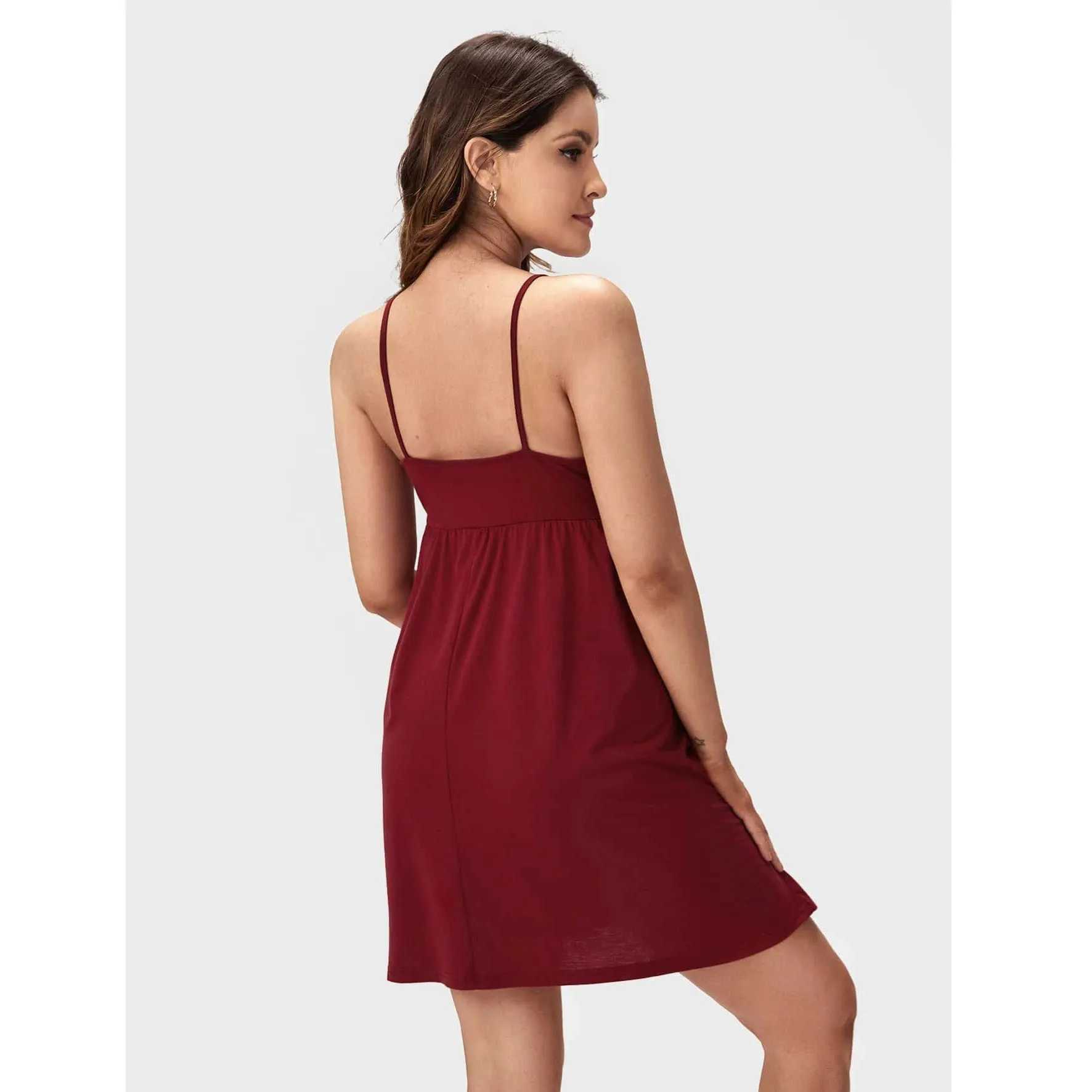 Pregnancy Dresses Maternity Womens V-neck Soild Color Dresses Clothing Casual Photoshoot New Maternity Halter Dress ClothesT250311