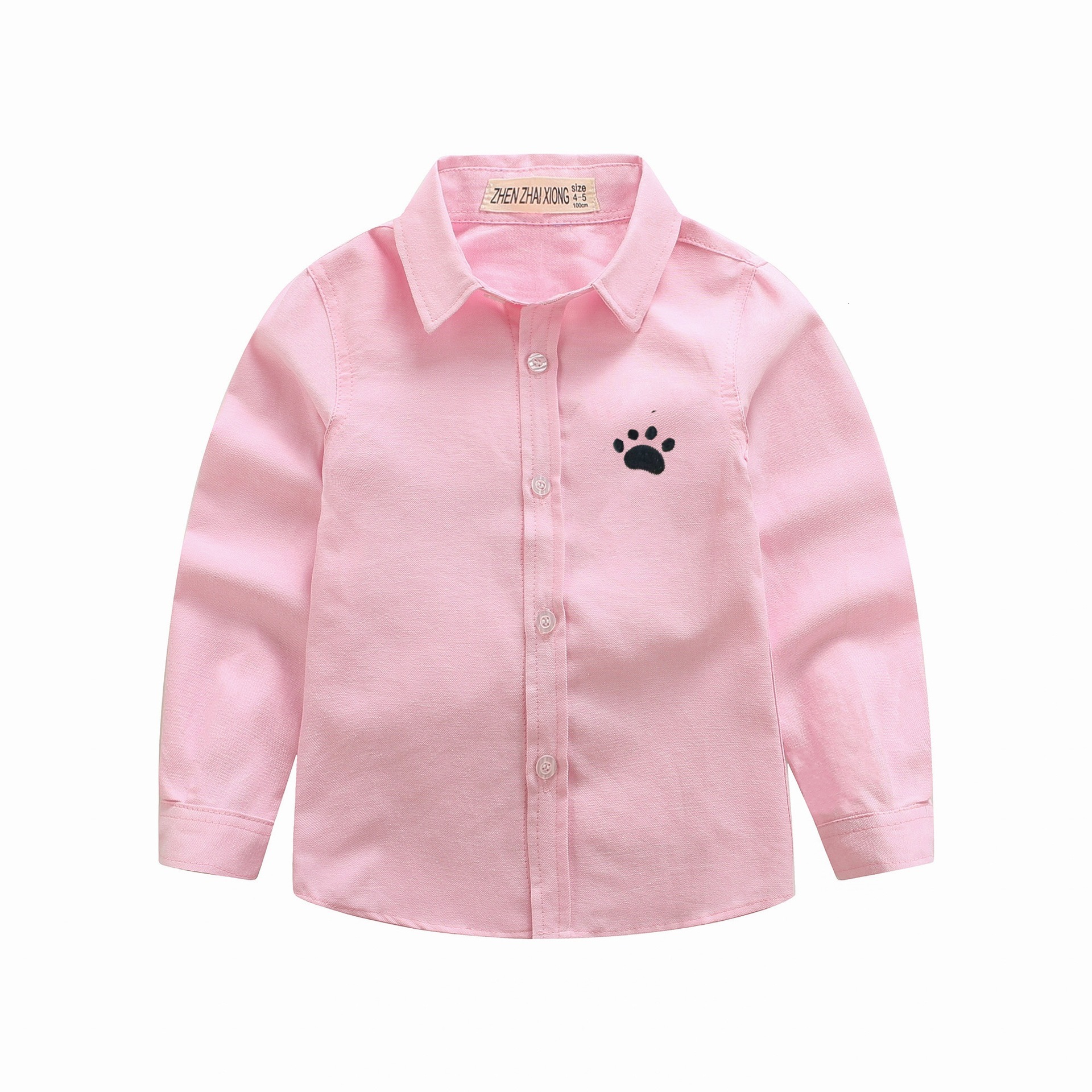 Ddmyshoesvip Boys Long Sleeved New Spring Autumn Clothing Baby White Shirt Cotton Small Medium And Large Children Lapel Top Trendy