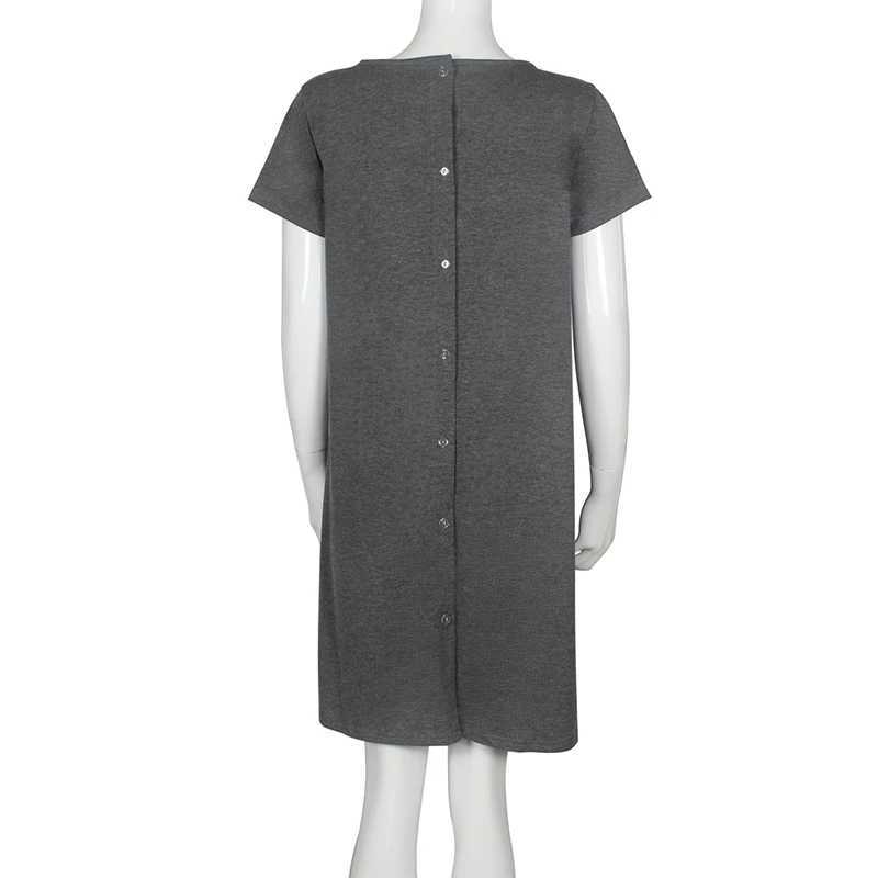 Women Maternity Nightgown Pregnant Short Sleeve Labor Delivery Nursing Dress Hospital GownsT250311
