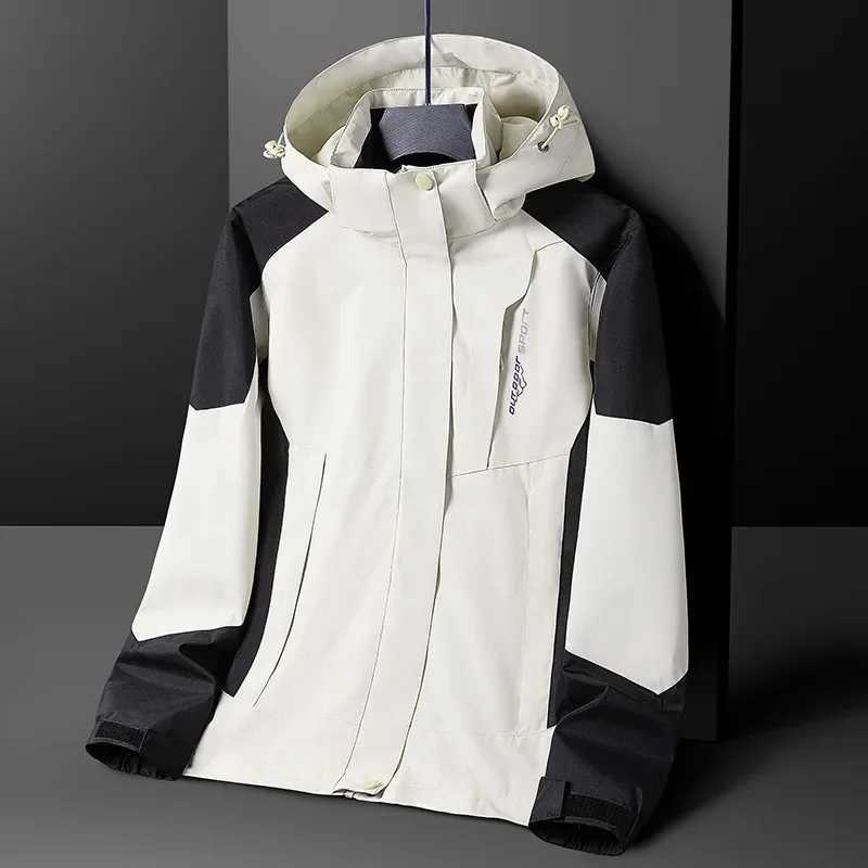 Plus Size Outdoor Men Women Fleece Jacket Waterproof Windproof Camping Mountaineering Clothing Downpour Level Plus Size OutwearT250311