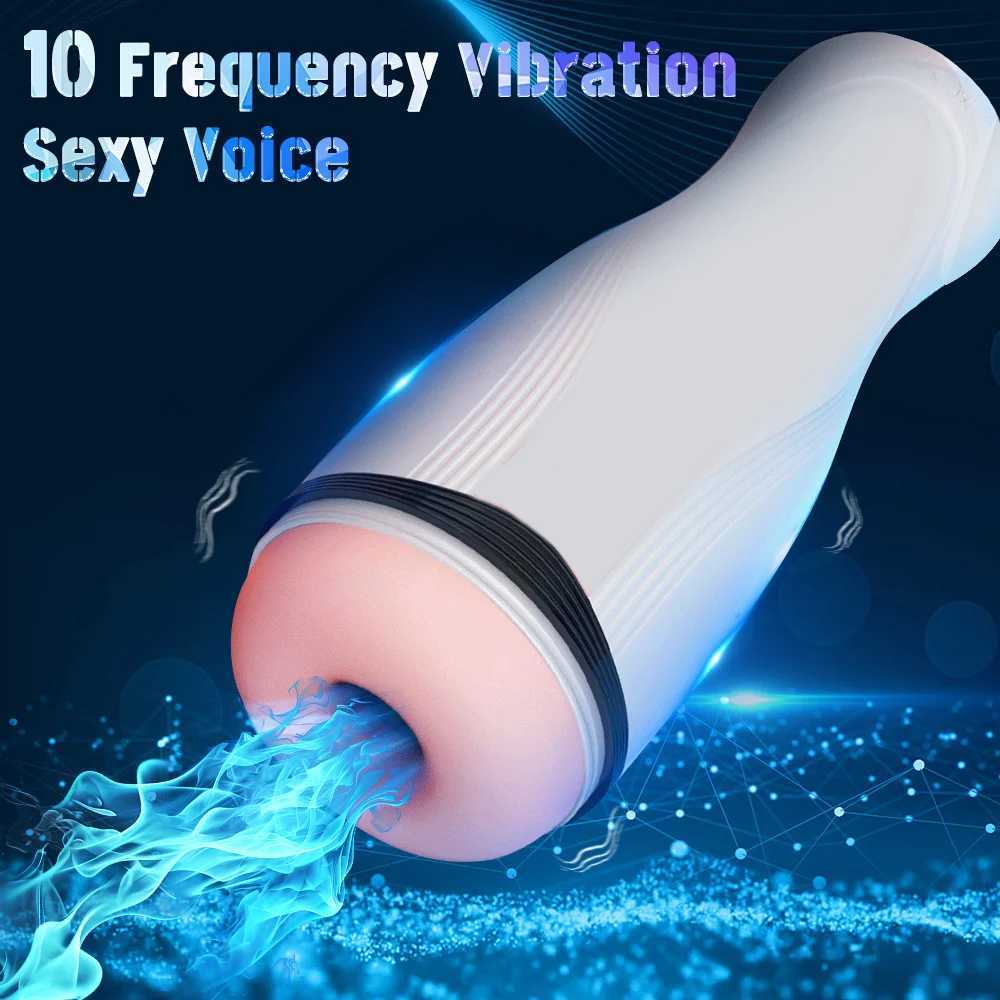 Sex Machine Male Masturbator Cup Sexy Voice Vaginal Penetration Pocket Pussy Mens Masturbator Toy Sex Toys for Men Adults Goods W250311