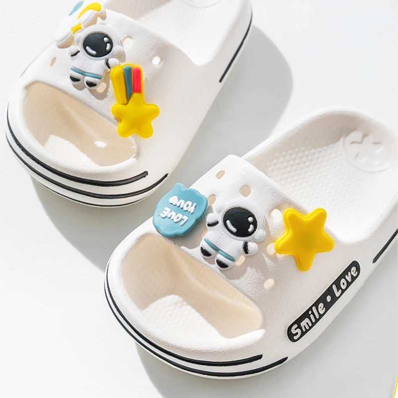 Spaceman Slippers For Children Home Indoor Slides Cute Astronaut Anti-Slip Bathroom Baby Outdoor Sandals For Boys And GirlsT250311