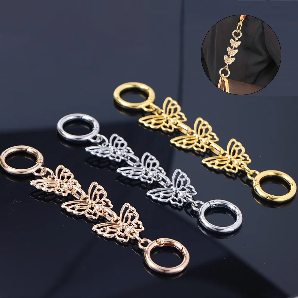 1PC Butterfly Purse Extender Chain Bag Strap Handbag Shoulder DIY Metal 250311