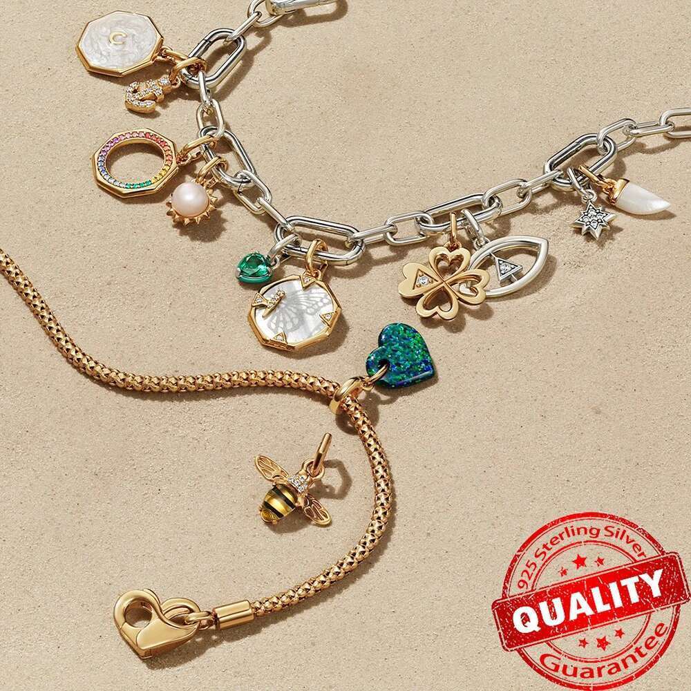 925 Sterling Silver Sparking Bow beads North Star Lucky Love Heart Dangle Charm Fits Bracelet For DIY Necklace Charm Gift for women