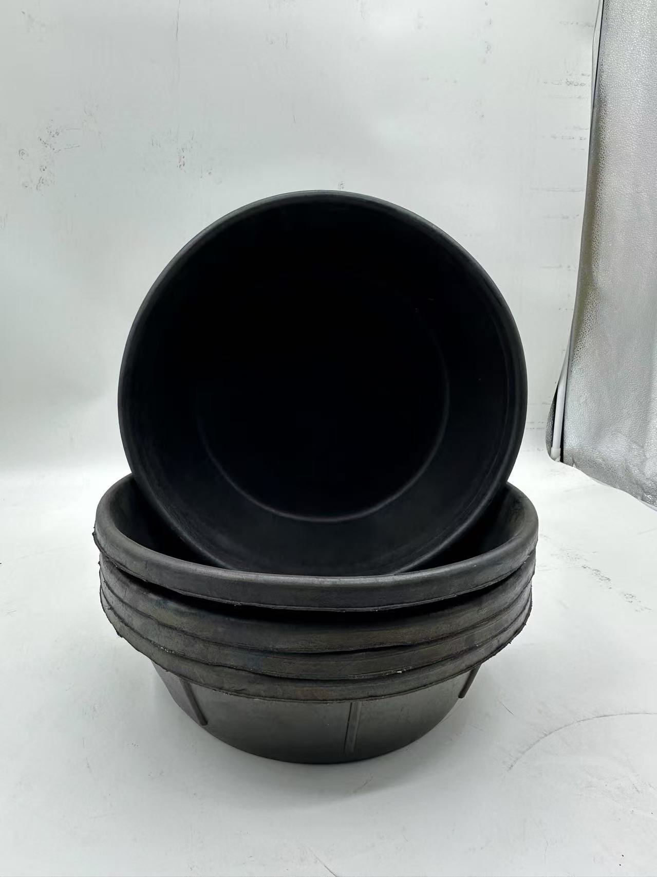 5 Pcs Rubber Feeder Pan 12 Quart/ 3 Gallon Chicken Dust Bath Tub Rubber Feed Tub Large Utility Horse Feed Bucket Livestock Pan Dog Bowl for Pig Goat A
