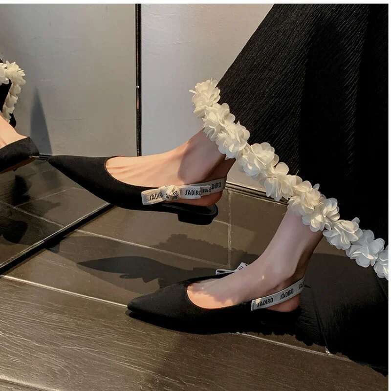 Pointed-toe CNMR Fashionable Buckle Solid Color High-heeled for in Autumn Sandals Women Designers