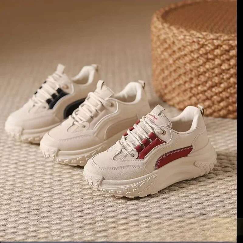 2025 New Model Autumn Thick Soled New Women's Casual Comfortable Footwear Versatile Outdoor Antislip Sneakers Fashion Ladies Sports Shoes