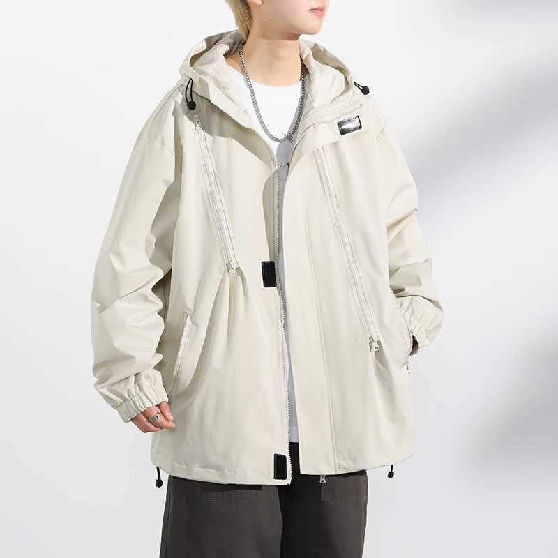 Spring Autumn Casual Jacket Men/Women Outdoor Waterproof and Windproof Hooded Windbreaker CoatsT250311