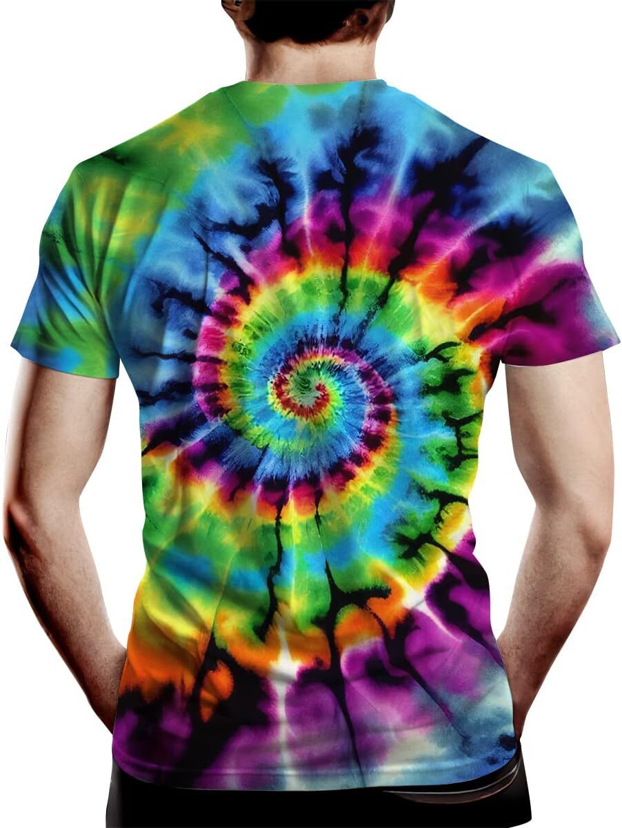 Mens T shirt Casual Tiger Graphic T-Shirt for Men Novelty Animal Pattern Short Sleeve Shirts, Small tee Casual tops summer clothes Colored thread