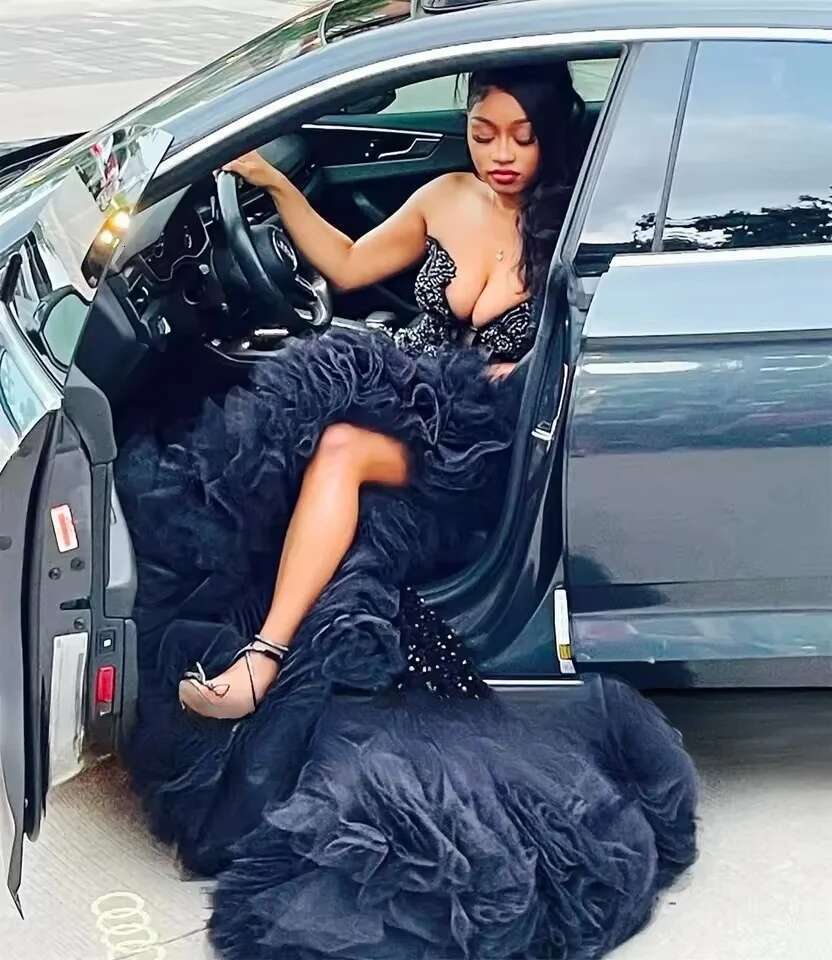Fancy Black Sequin Prom Dresses Tulle Split Rhies Aso Ebi Mermaid Dress Woman 2025 African Party Customized