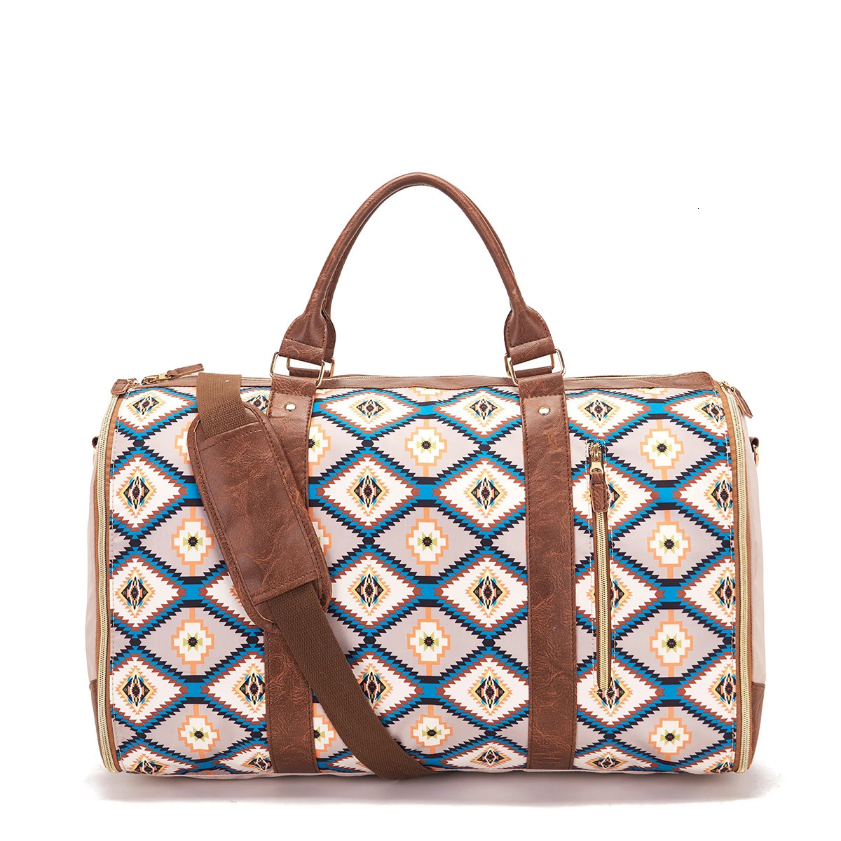 Simple and stylish printed foldable expandable multifunctional travel bag 250311