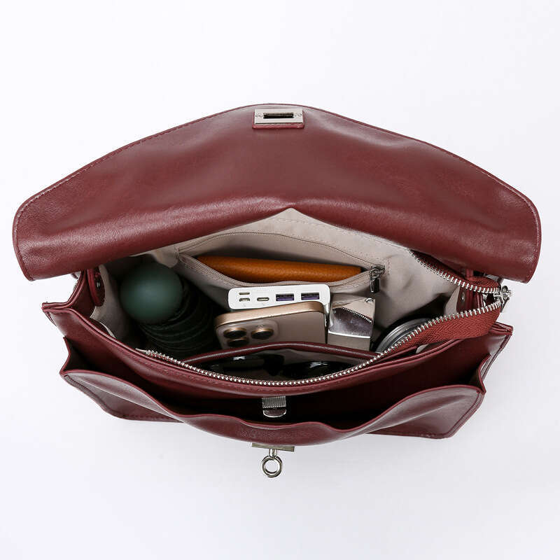 Women's Bags Bag fashion tanned soft leather light luxury women's large capacity commuting high-end feeling mailman versatile crossbody bag