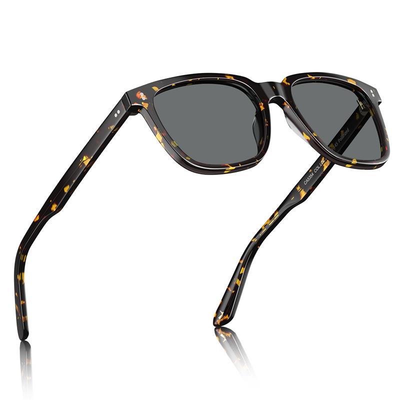 CARFIA Retro Acetate Polarized Sunglasses for Men UV400 Protection Driving Outdoor Anti-Glare Sun Glasses With Box