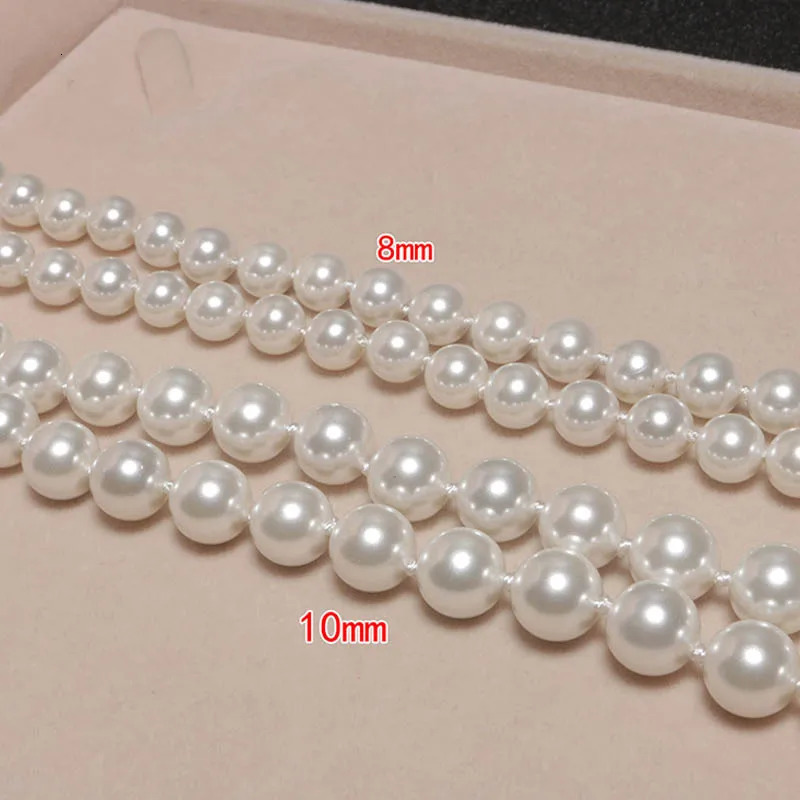 Vintage Natural Freshwater Pearl Clavicular Chain Necklaces For Women Shell Beaded Choker Collar Wedding Jewelry Charm Gifts250304