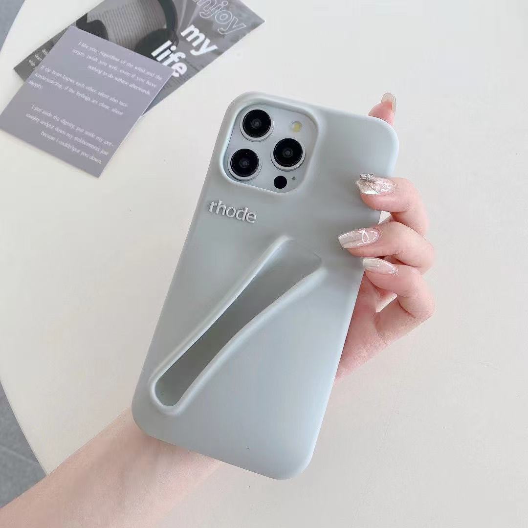 rhode phone case Lipstick Portable Case Design Lip Gloss Lipstick Lip Balm 3D Make-Up Silicone Phone Case for iPhone 15 14 13 12 Pro Max Holder Cover 