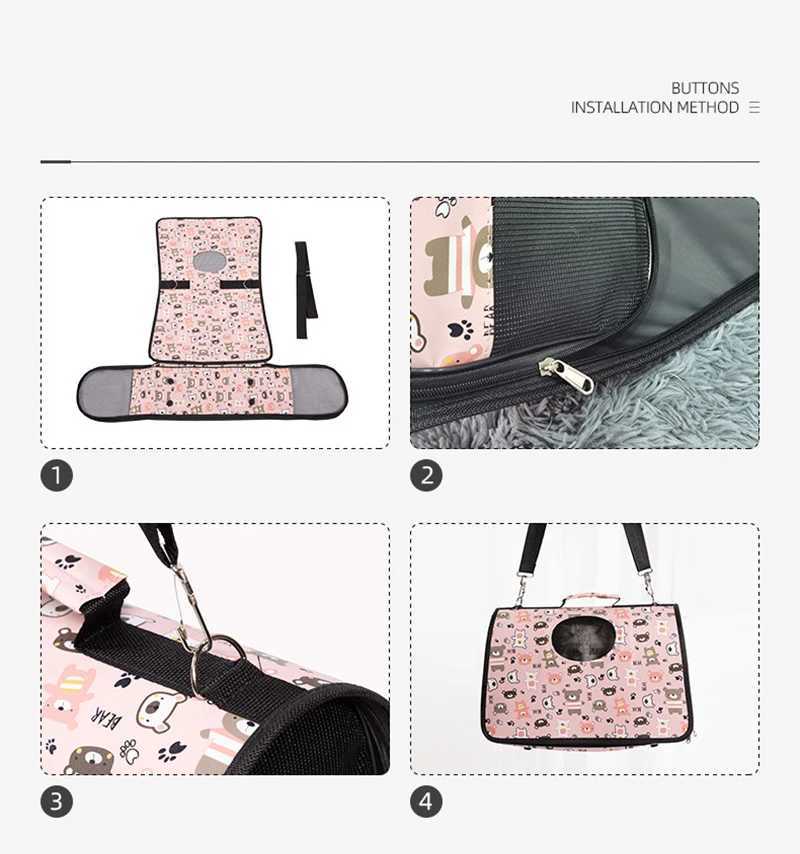 Cat Carrier Shoulder Bag With Breathable Mesh Dogs Kitten Outdoor Portable Metro Car Handbag Small Animals Cage Pet Supplies 250205