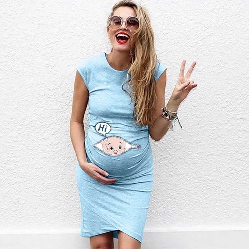 Cute Maternity Dress Loose Casual Dress Women Maternity Clothes Plus Size Pregnant Woman Maternity Dress X250224