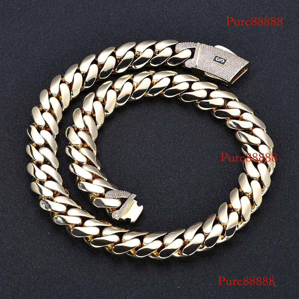 Wholesale Choker 14k Chunky Custom k Chain Gold Plated Cuban Miami Necklace 20mm Hip Hop Jewelry