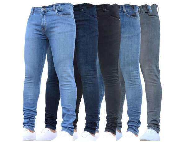 Men's hot European and American tight fitting shorts men's jeans 2025 new casual fashion trend clothing