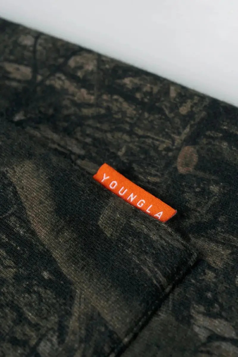 American Withered Leaf Style Shorts Mens Casual Camouflage Summer Retro Letters Stretch Loose Gym Sweatpants Beach Pants 250310