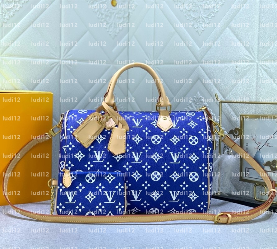 Top quality designer handbag speedys bag Womens crossbody shoulder bag mirror quality Luxury Pillow bag leather chain bag travel Classic Flower Checked tote purse