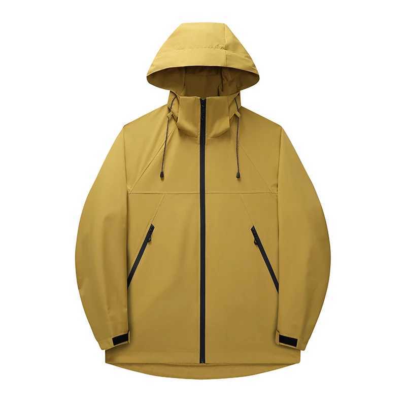 Light Purple Mens Long Sleeve Waterproof JacketFashion Casual Sweatshirt Green Yellow Black CoatT250311