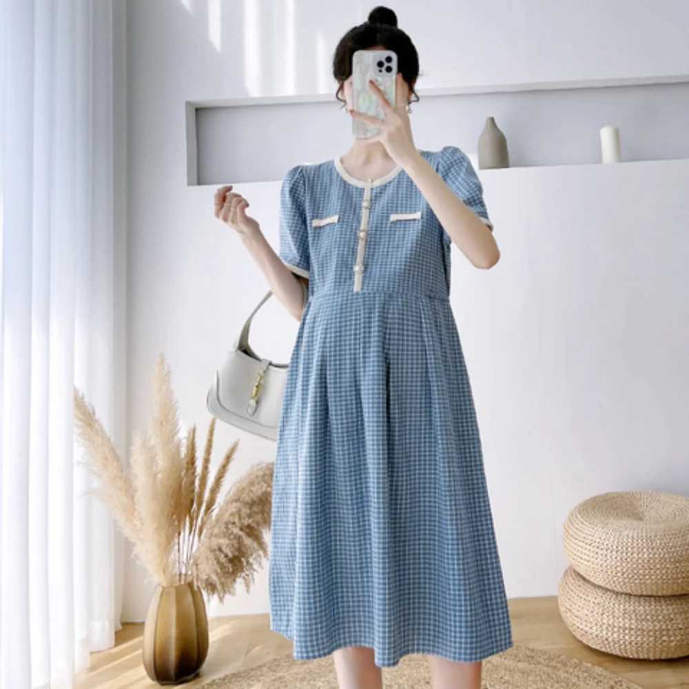 Pregnant Womens Clothes Summer vestidos Fashion Fresh Loose Maternity Dresses short Sleeve Casual pregnancy photoshoot dressT250311