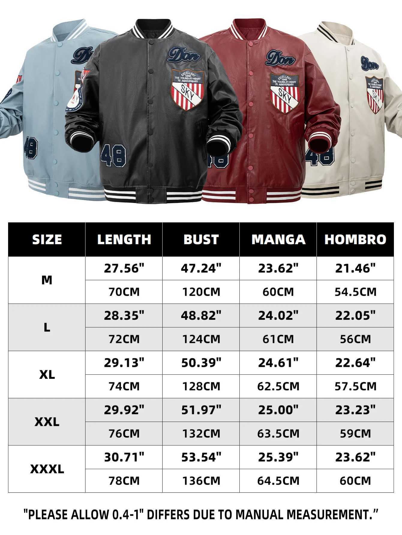 Mens Faux Leather Varsity Jackets With Embroidered Patches Motorcycle Black Windbreaker Bomber Jacket Men for Fall winterT250311