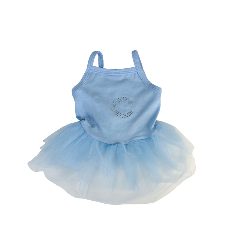 free shipping Designer Clothes Candy Dresses for Small Dogs Girl ic Rhinestone Letters Pattern, Dog Wedding Dress with lti-Layer Princess Tutu Skirt Y