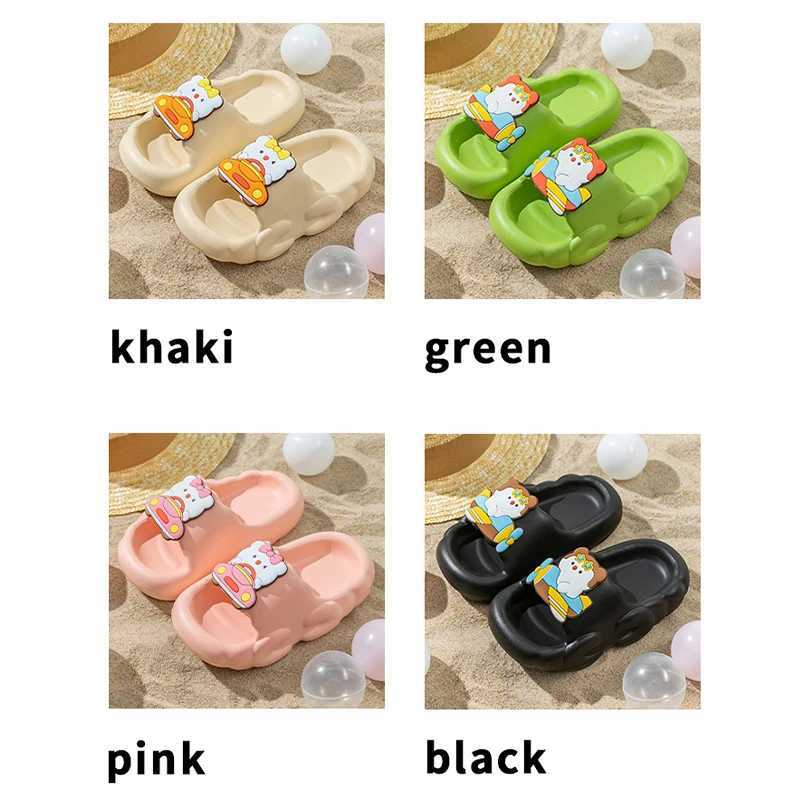 Children Slippers EVA Eltra Light Soft Sole Boys Bathroom Slippers Girls Cartoon Home Slippers Multi-color Cute Bear ShoesT250311