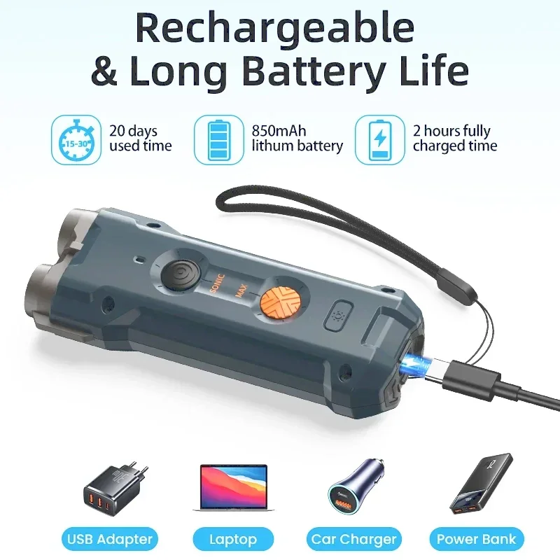 10M Deterrent Ultrasonic Dog Repeller Pet Training Anti Barking for Dogs with High Frequency Flash Long Standby Dogs Accessories