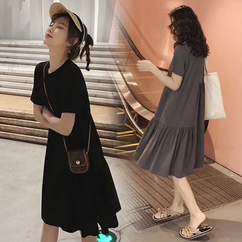 New Ladys skirt Nightgown Nightie Long Maternity Dress Home Dress Sleepwear Fat MM Night Shirt Loose NightwearT250311
