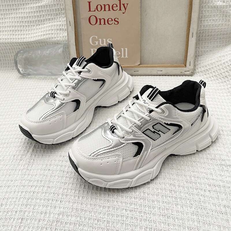 2025 New Model New Spring Autumn Women's Jogging Sneakers Fashion Casual White Breathable Tennis Low Top Vulcanized Shoes Outdoor Trainers