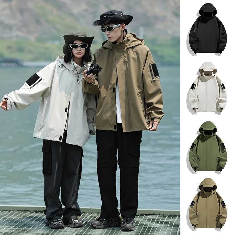 Outdoor Jackets Men Windproof Waterproof Hooded Women Jacket Hiking Camping Climbing Trekking Fishing Hunting Running CoatsT250311