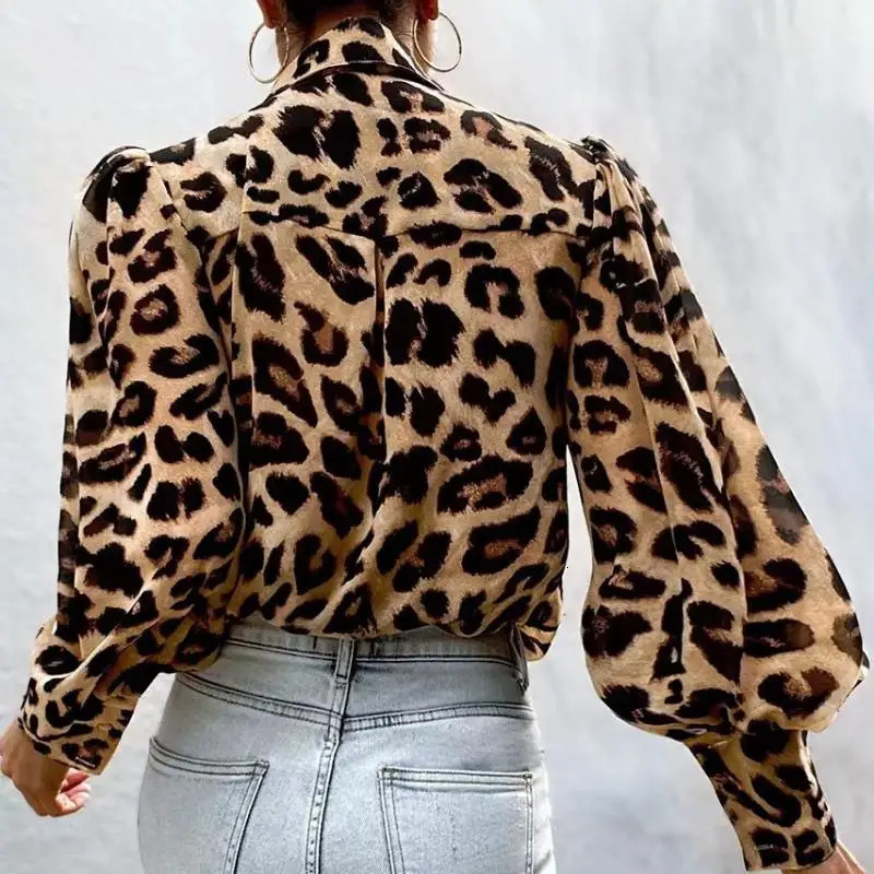 Stylish Long Sleeve Floral Print Chiffon Shirts Women Elegant Loose Blouse Button Up Casual Lady Blouses Vintage Tops 8638 250310