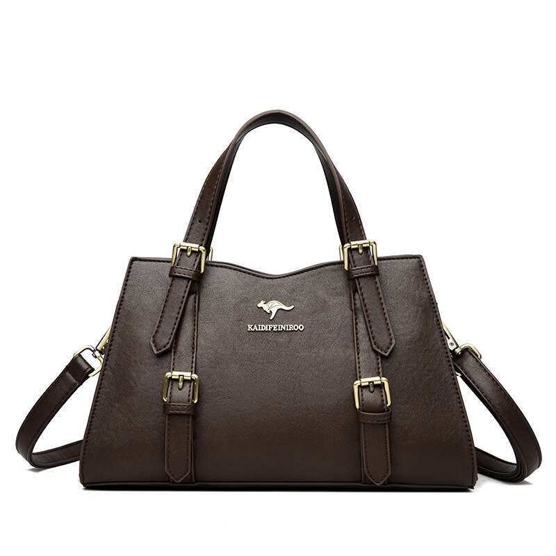 2025 New Soft Leather Handbag for Women's Simple Commuting, Large Capacity Tote Bag, Single Shoulder Crossbody Bag