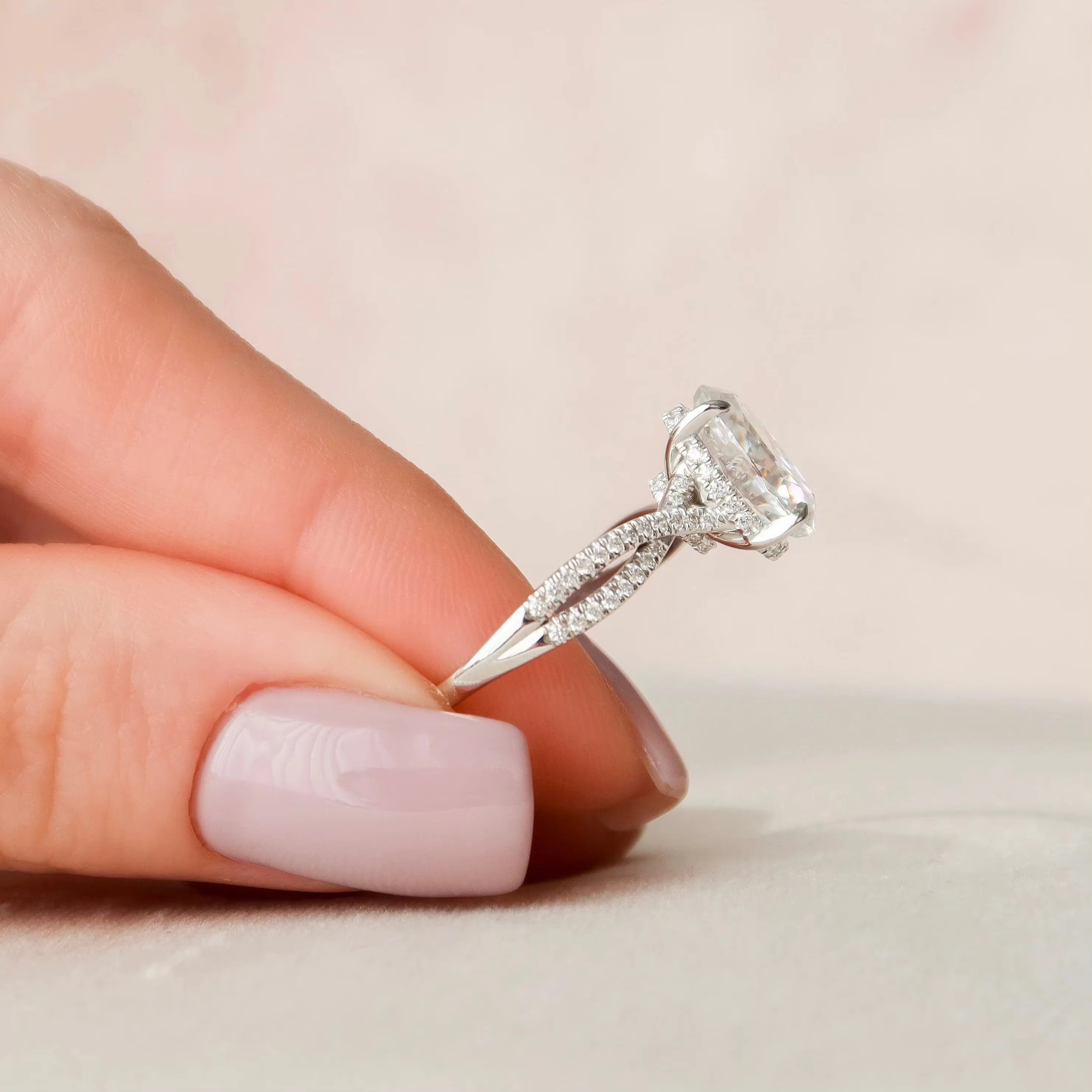 3 Ct Oval Cut Moissanite Engagement Ring Elegant and Durable Jewelry